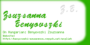 zsuzsanna benyovszki business card